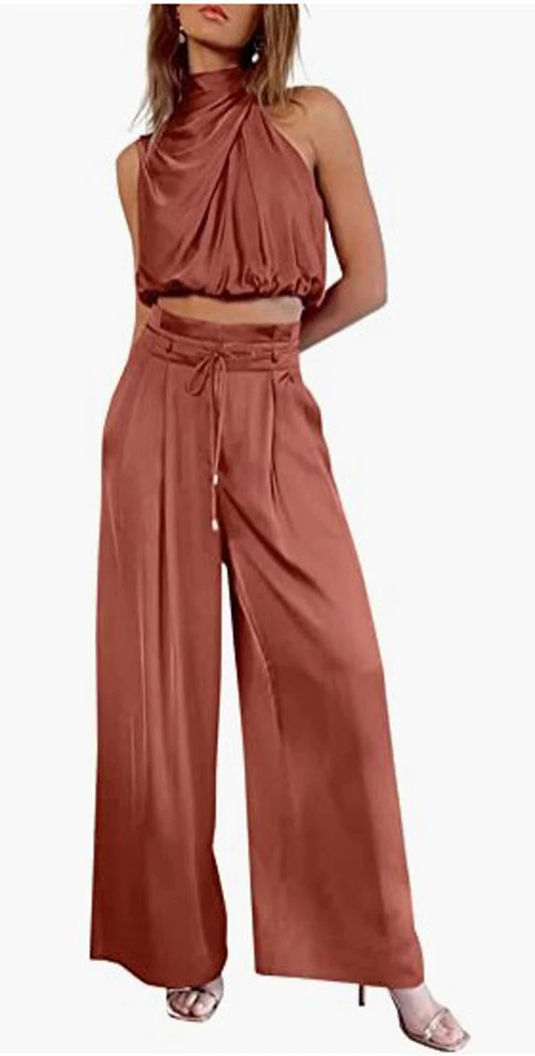 Maliyah – Vrouwenset met Zijdezachte Plissé Look