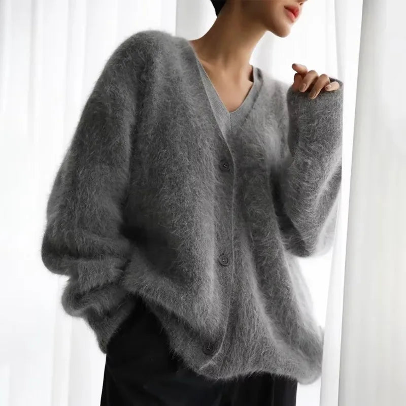Chiara – Oversized Gebreid Damesvest voor de Herfst