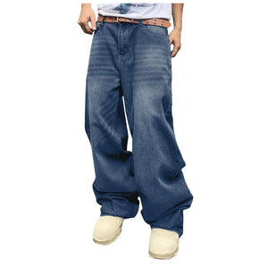 Bonjosh – Gebleekte Baggy Parachute Jeans voor Mannen