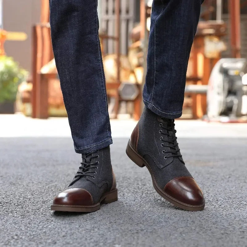 Lucien – Leren Patchwork Boots voor Heren