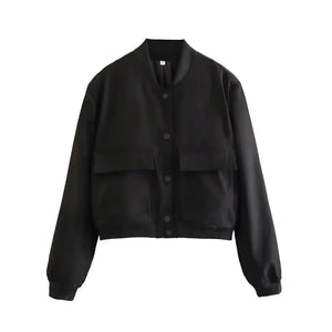 Amara – Cropped Dames Bomber Aviator Jas