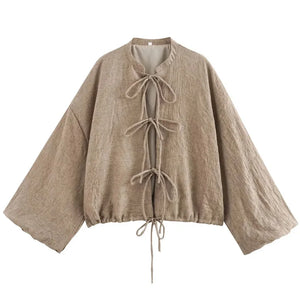 Sophia – Elegante Dames Blouse met Strikdetail