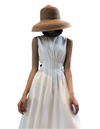 Elena – Elegante Zwart-Witte Mouwloze Jurk voor Dames