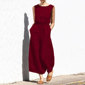 Elena™ linnen jumpsuit