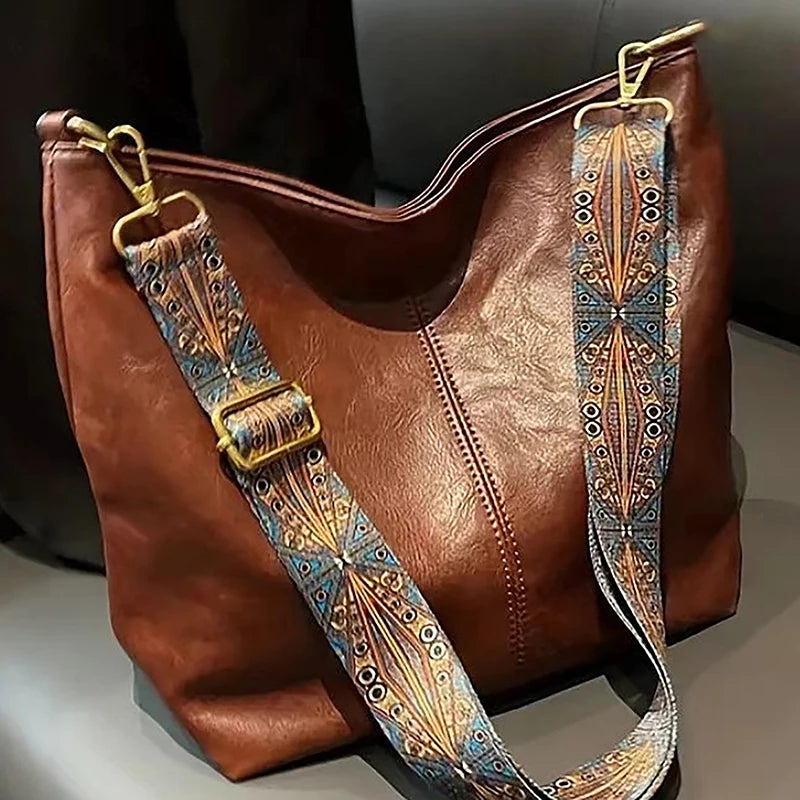 Elena – Ruime Vintage Dames Schoudertas