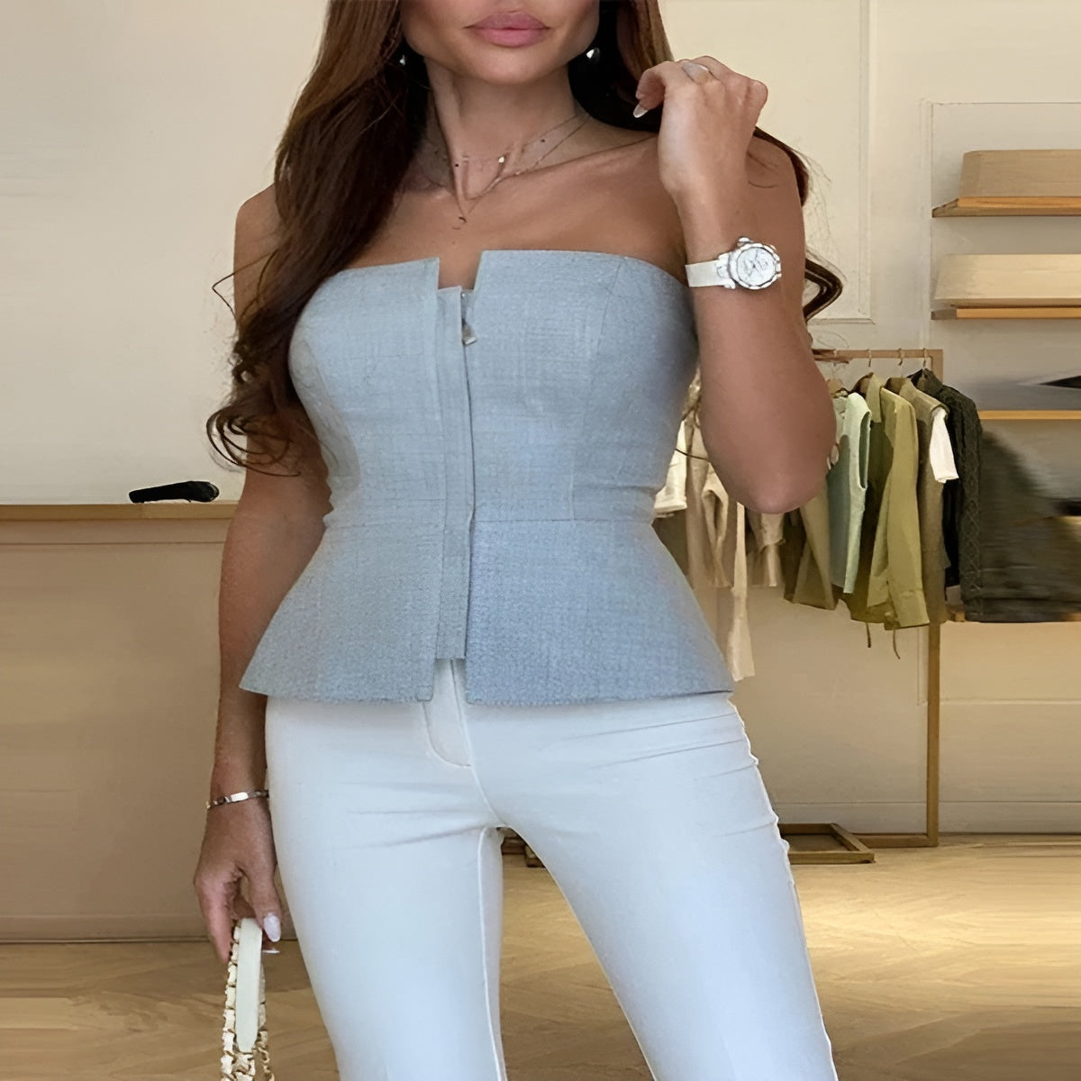 Chiara – Ademend Mouwloos Dames Zomertopje
