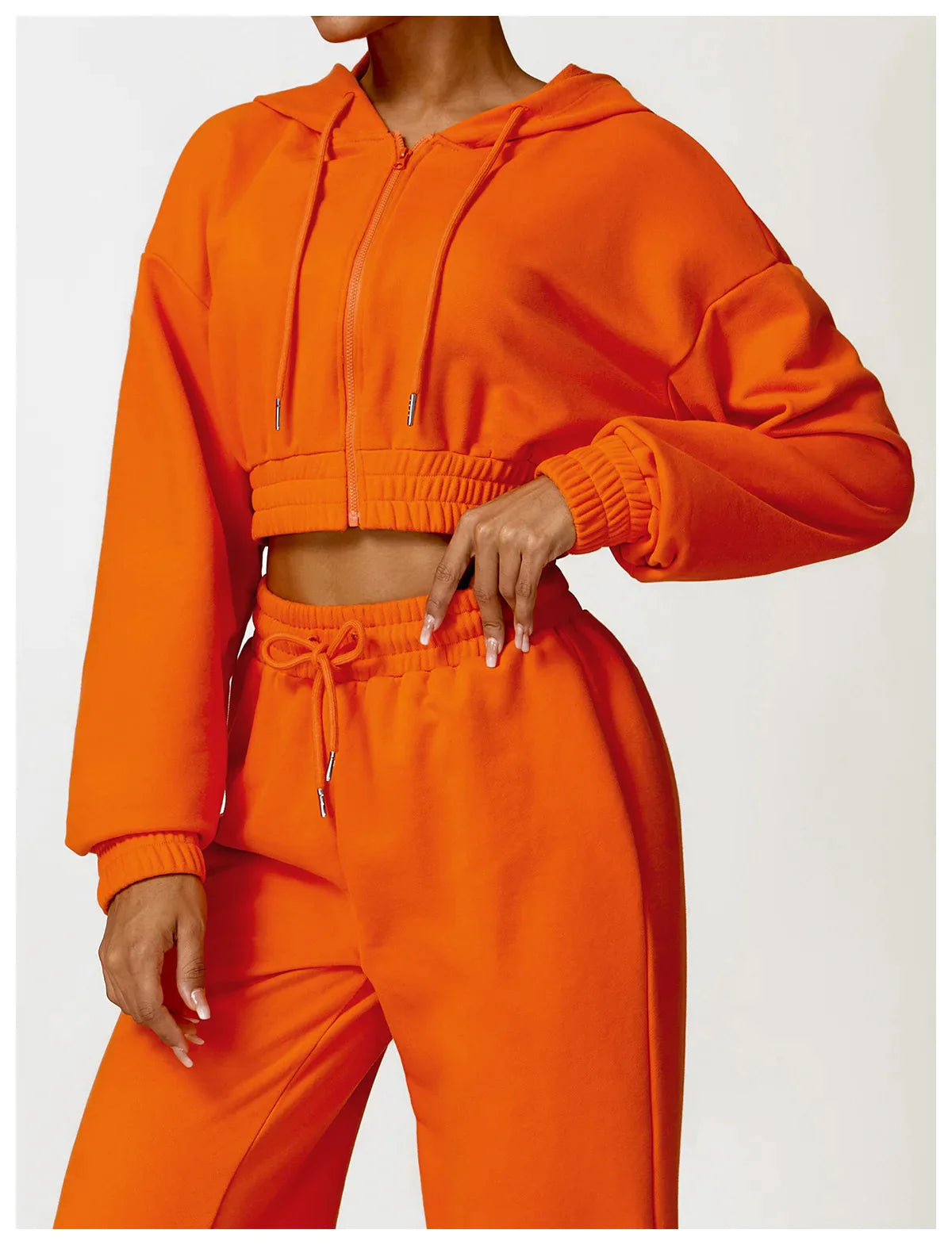 LinaLussa™ Haute Sleeco Cropped Hoodie Set