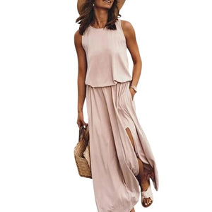Keysie – Luchtige Mouwloze Maxi Zomerjurk voor Dames