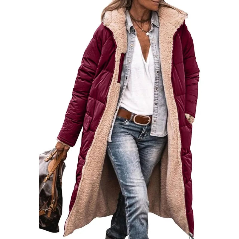 Frida – Dames Reversible Sherpa Fleece Winterjas