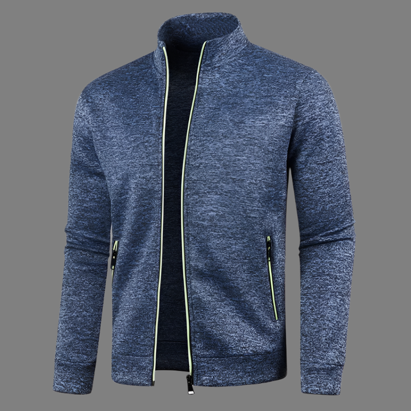 Ramil – Heren Sweatvest met Hoge kraag en Rits