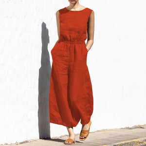 Elena™ linnen jumpsuit