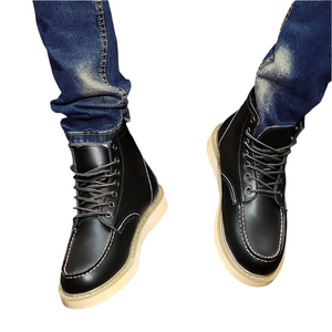 Lorenzo – Retro Heren Winterlaarzen met Antislip Zool