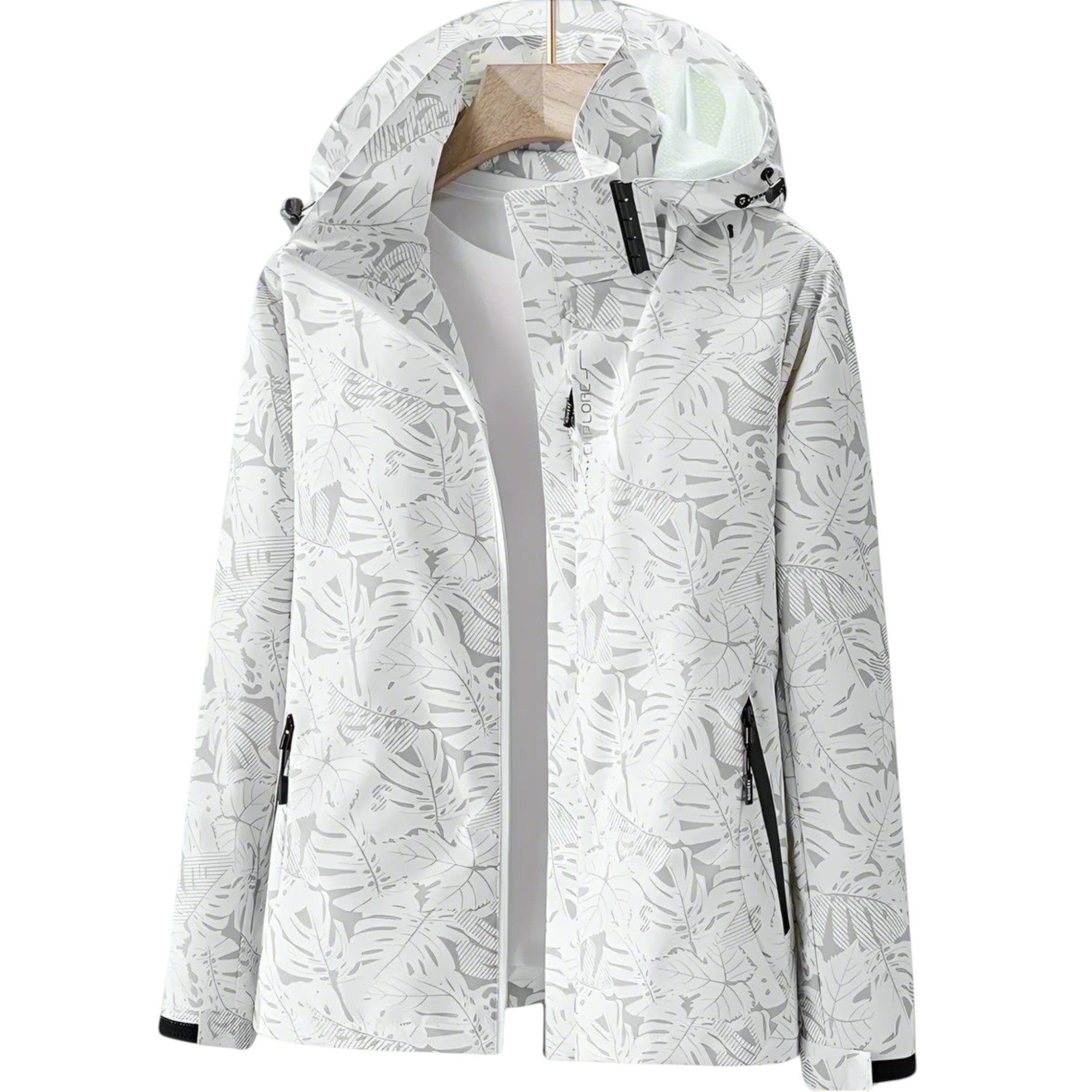 Danielle – Lichtgewicht Dames Regenjack met Bladprint