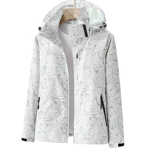 Danielle – Lichtgewicht Dames Regenjack met Bladprint
