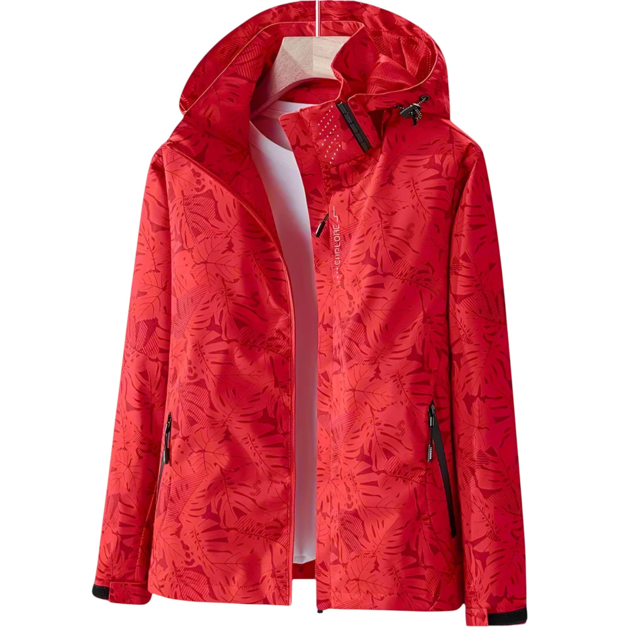 Danielle – Lichtgewicht Dames Regenjack met Bladprint