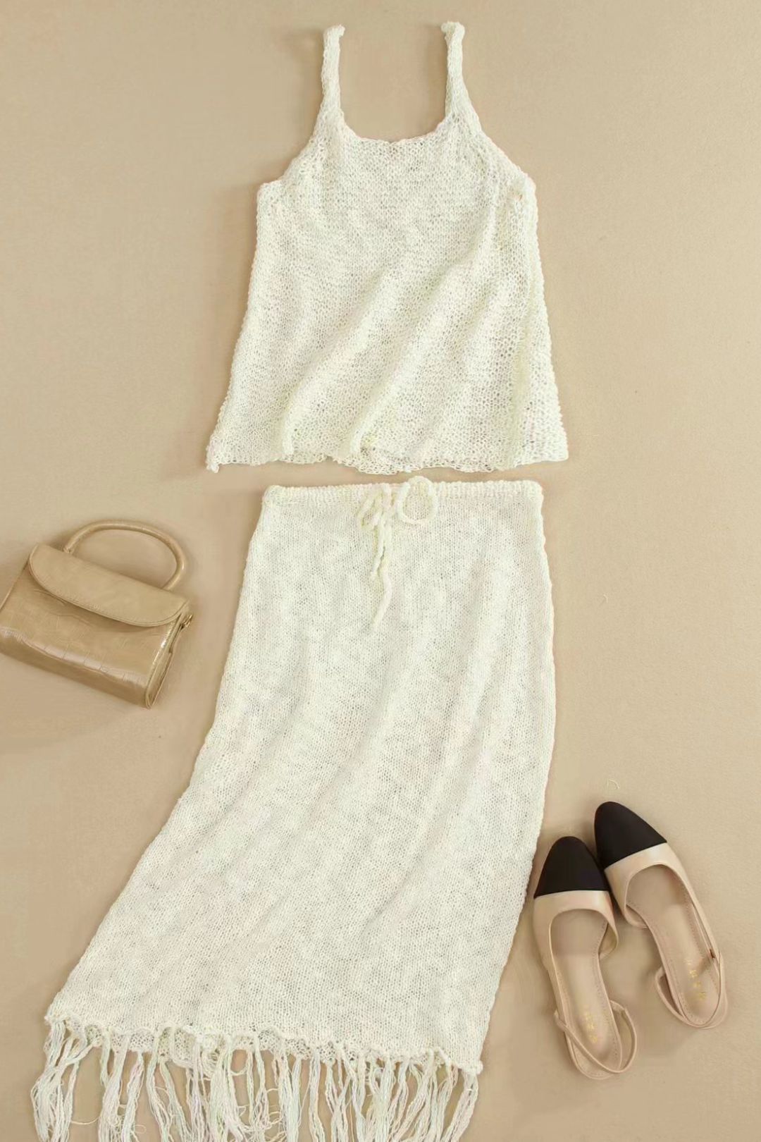 Amara – Boho Gehaakt Dames Tweedelige Set