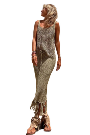 Amara – Boho Gehaakt Dames Tweedelige Set