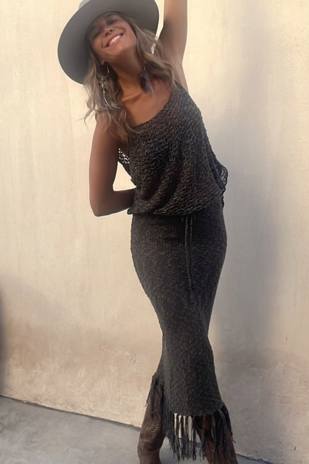 Amara – Boho Gehaakt Dames Tweedelige Set