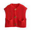 NicolaFerzetti Gebreid Cropped Vest Voor Vrouwen