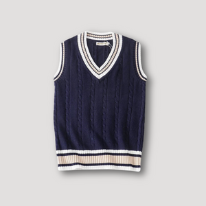 LucaBernardi Kabelgebreid Vest Voor Heren