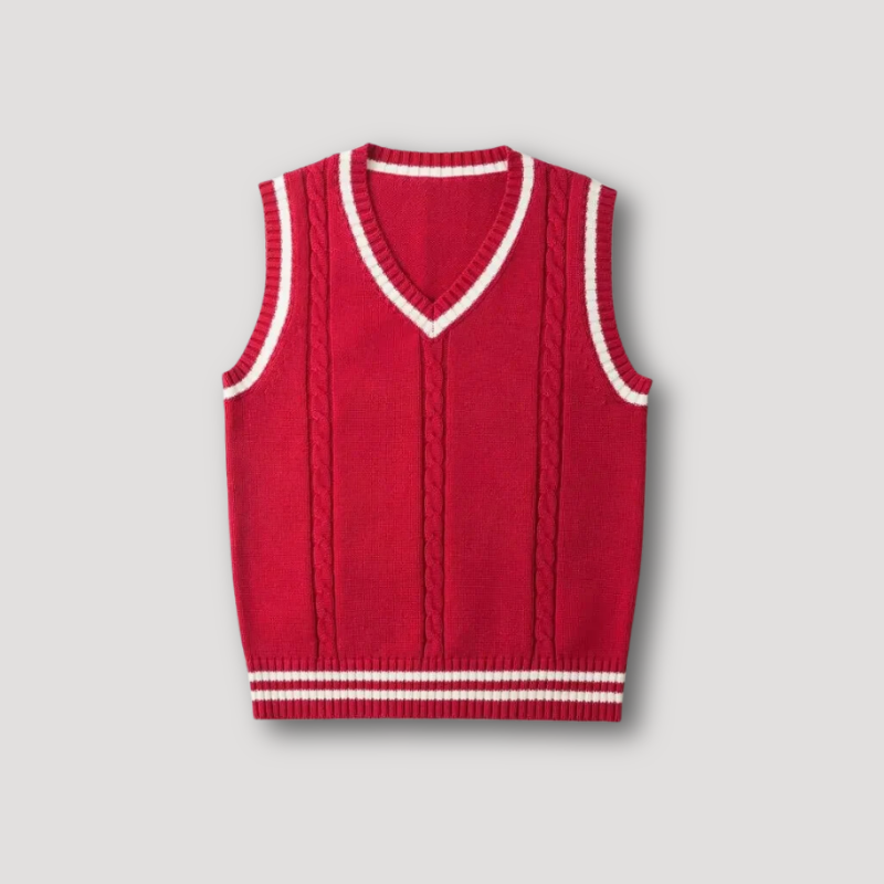 LucaBernardi Kabelgebreid Vest Voor Heren