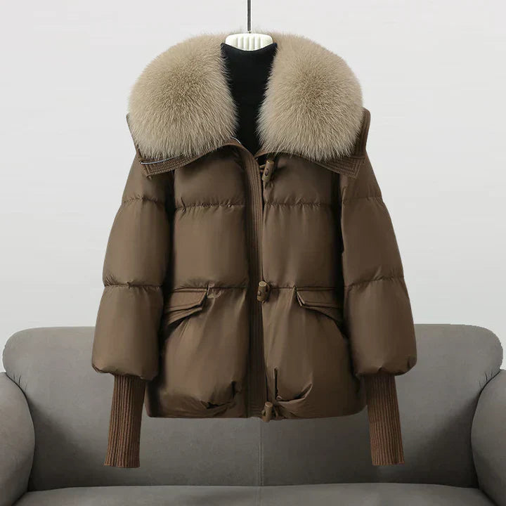 Brenda – Stijlvolle Dames Winterjas met Faux Fur