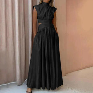 Camille – Linnen Maxi Jurk met Taille-Uitsnijding voor Dames