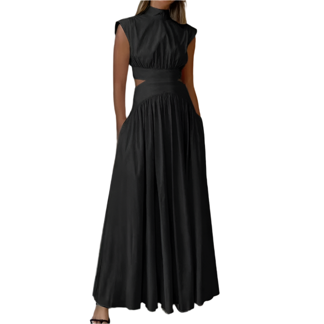 Camille – Linnen Maxi Jurk met Taille-Uitsnijding voor Dames