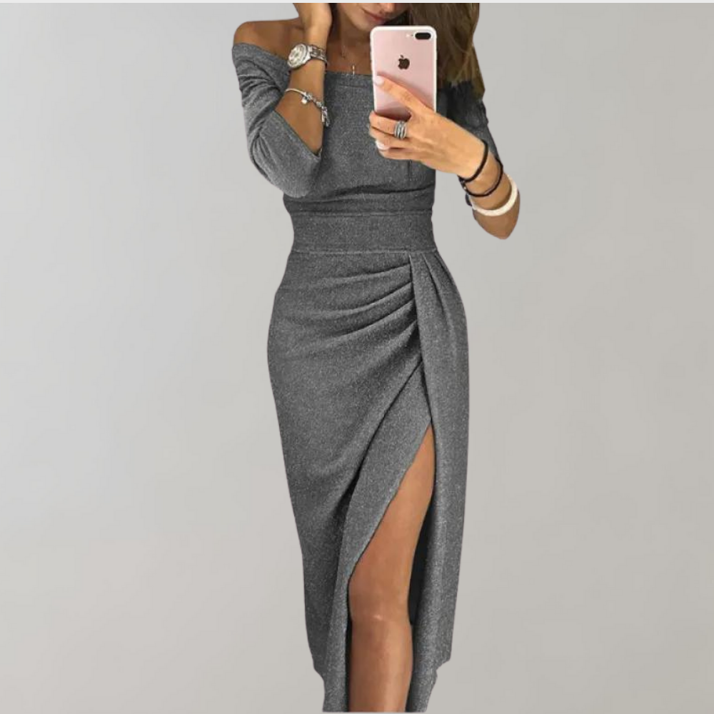 Isabella – Off-Shoulder Glitter Avondjurk voor Dames