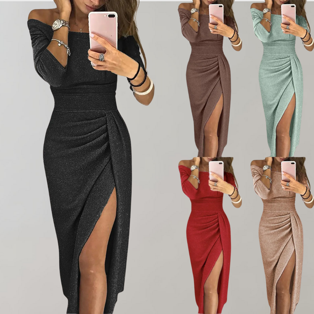 Isabella – Off-Shoulder Glitter Avondjurk voor Dames