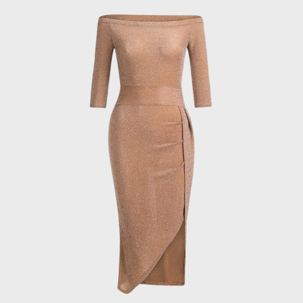 Isabella – Off-Shoulder Glitter Avondjurk voor Dames