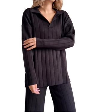 Isabella – Elegante Dames Jacquard Gebreide Tweedelige Set