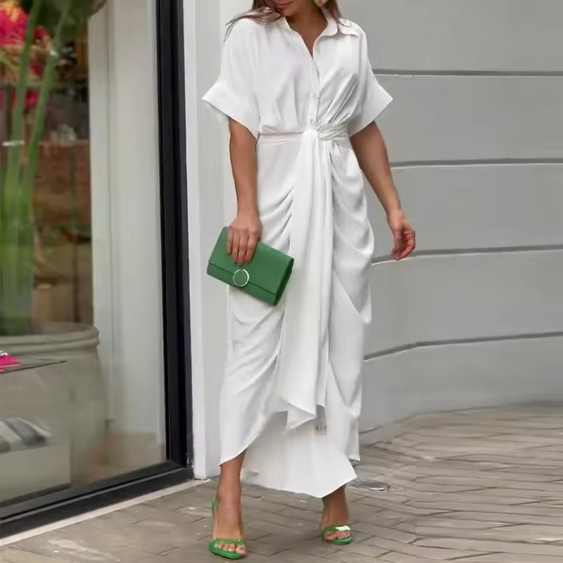 Giulietta – Zomers Dames Maxi Jurk met Knoopsluiting en Valt Elegant