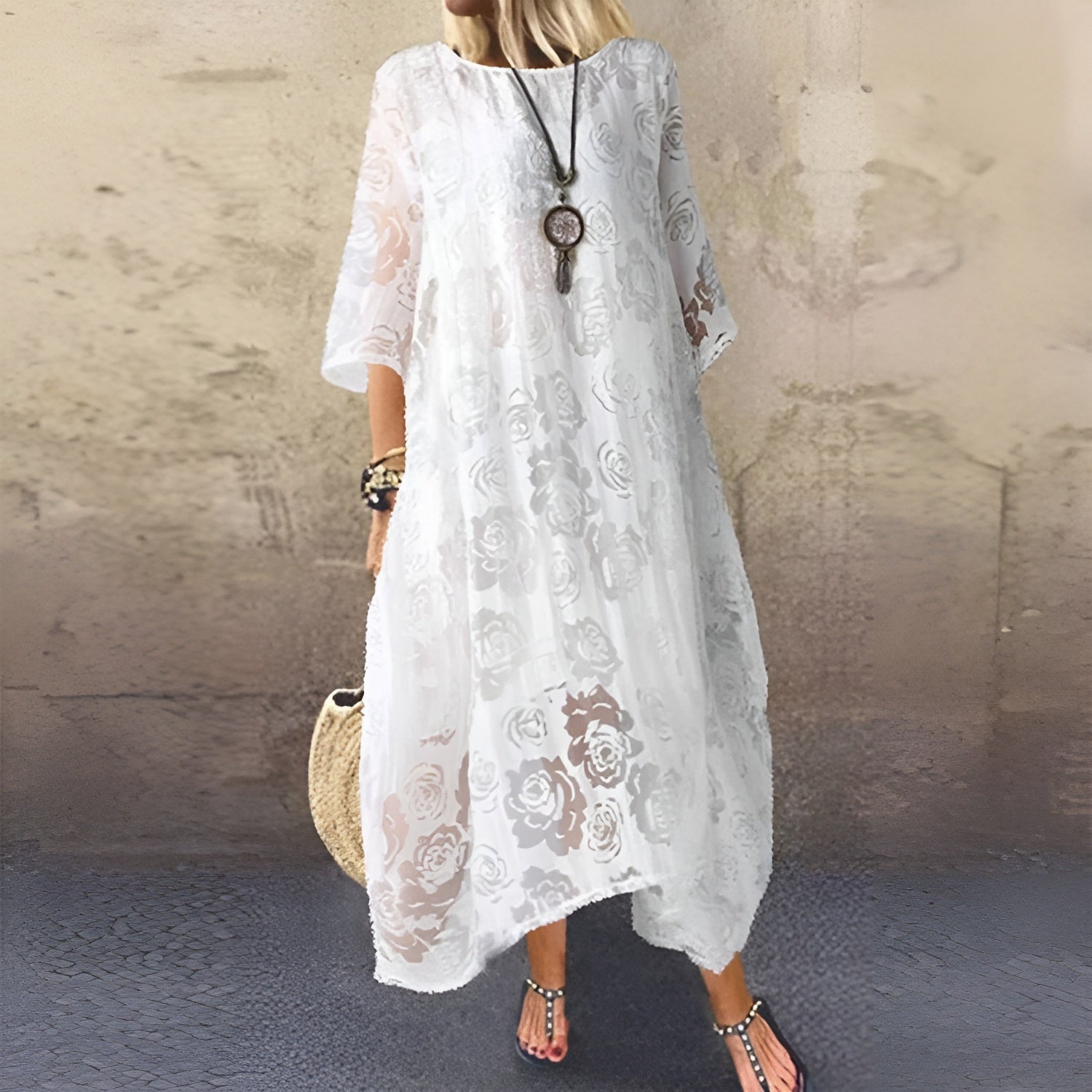 Isabella – Luchtige Zomerjurk voor Dames in Midi-lengte