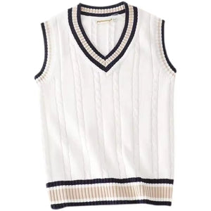 Lorenzo – Heren Gestreepte Gebreide Sweater Vest
