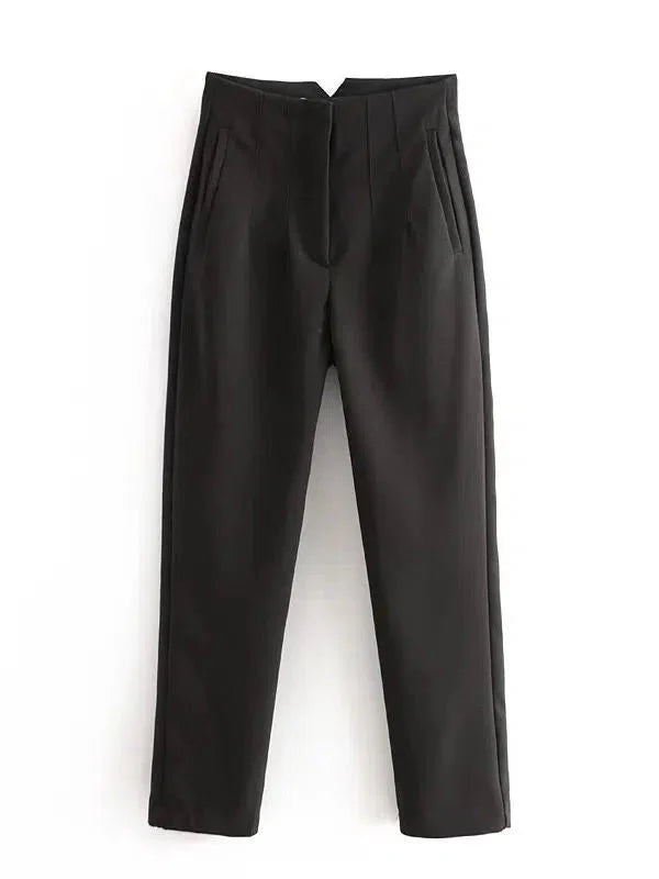 VincenzoRicci Chique Rechte Broek Vintage Broek Voor Vrouwen