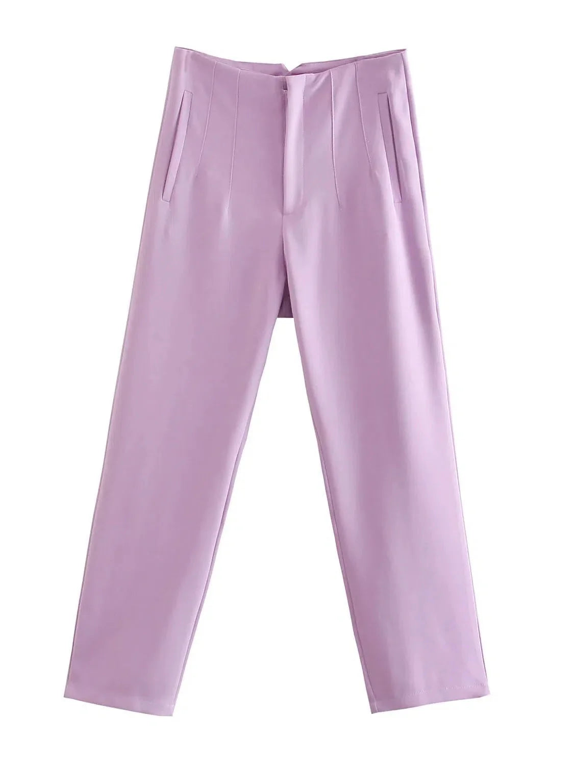 VincenzoRicci Chique Rechte Broek Vintage Broek Voor Vrouwen