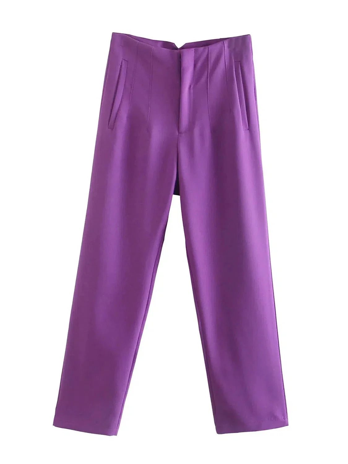 VincenzoRicci Chique Rechte Broek Vintage Broek Voor Vrouwen