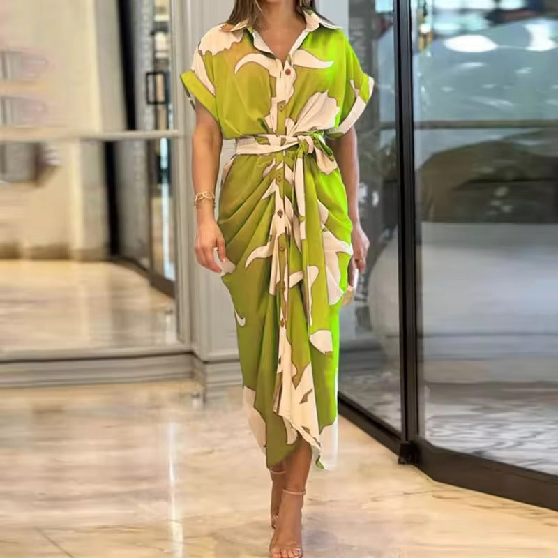 Giulietta – Zomers Dames Maxi Jurk met Knoopsluiting en Valt Elegant