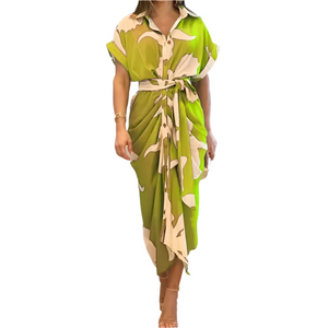 Giulietta – Zomers Dames Maxi Jurk met Knoopsluiting en Valt Elegant