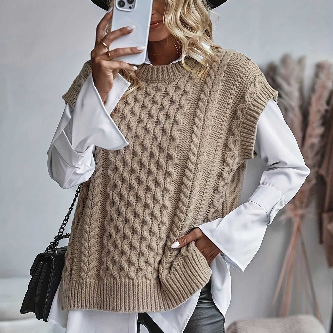 Elena – Mouwloos Gebreid Dames Sweatervest