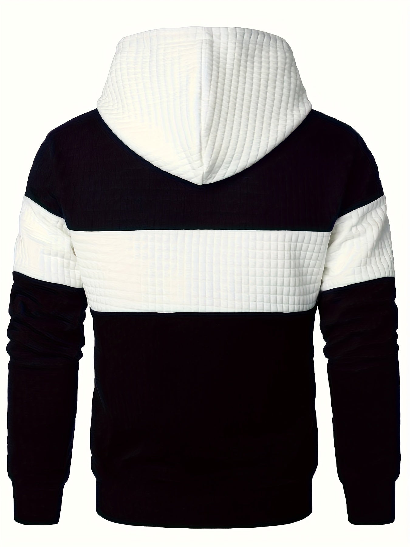 Lorenzo – Heren Hoodie met Textuur en Contrastpanelen
