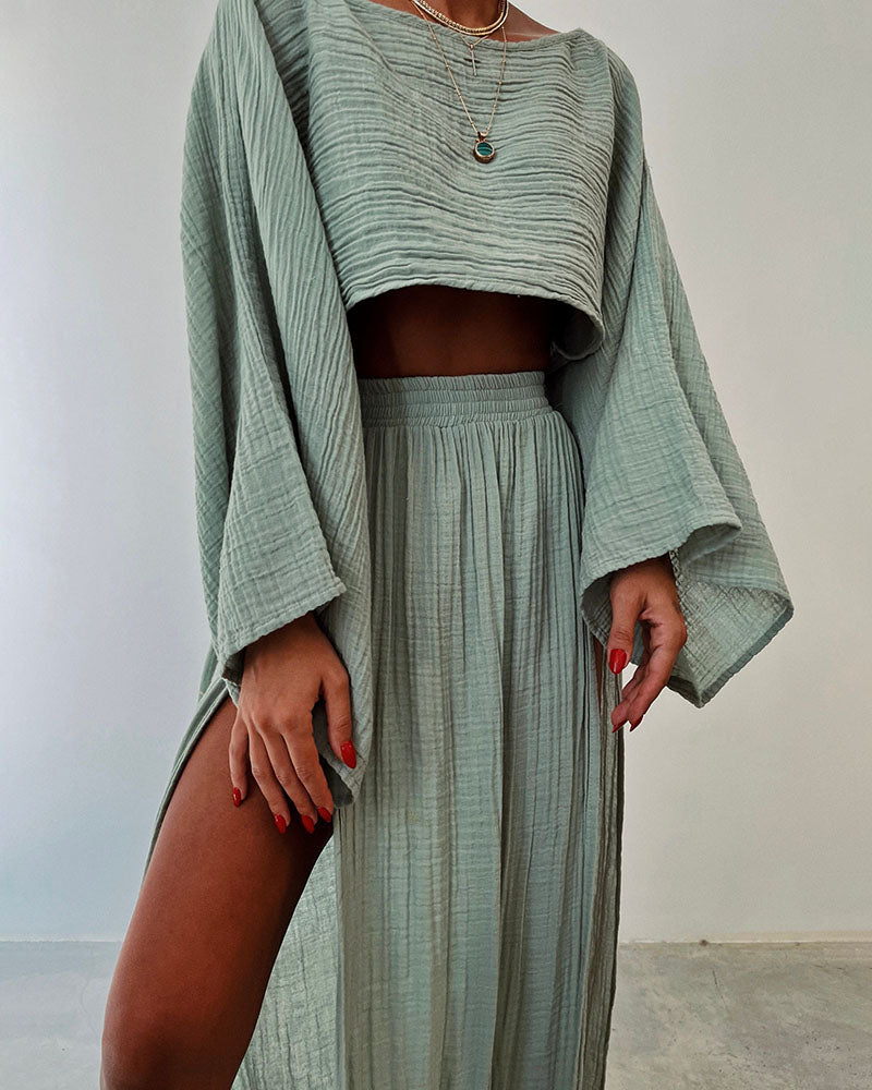 Elena – Boho-Chic Dames Katoenen Rokenset