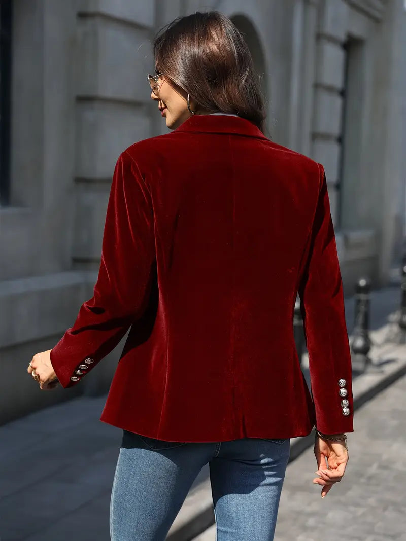 Shane – Fluwelen Getailleerde Dames Blazer