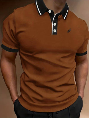 Luca – Heren Polo met Effen Kleur en Casual Look