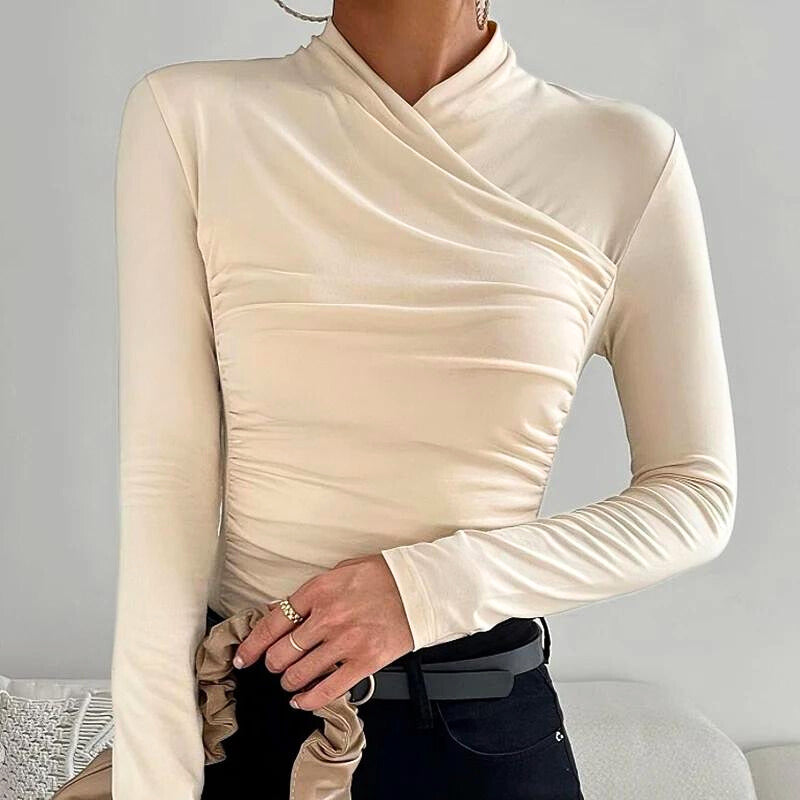 Lunavia – Dames Longsleeve Top met Kruishals