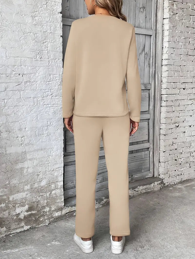 Jersey – Dames Twee-Delige Set van Katoenmix