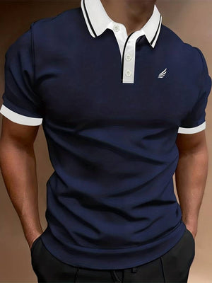 Luca – Heren Polo met Effen Kleur en Casual Look