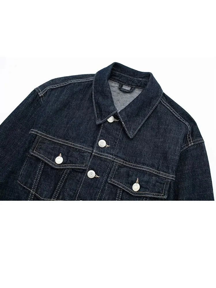 Sofia – Dames Denim Set met Cropped Jacket & Wide-Leg Jeans