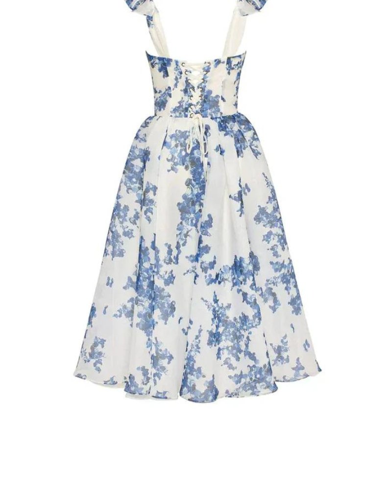 LucaEleganza Elegante midi zomerjurk Voor Vrouwen